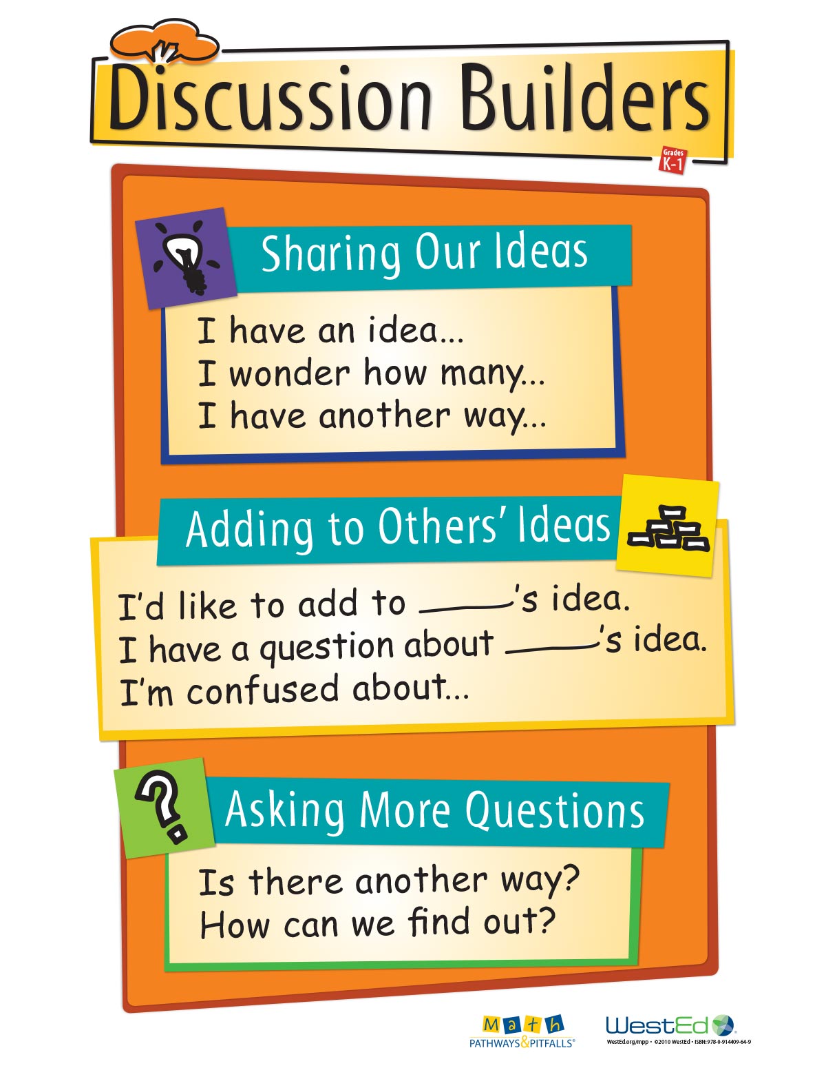 Discussion Builders Poster, Grades K-1