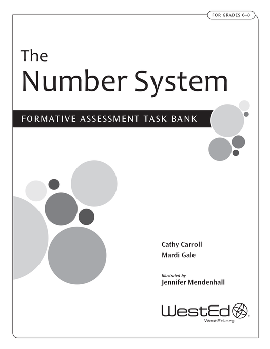 Cover Image for The Number System: Formative Assessment Task Bank for Grades 6-8 (eBook)